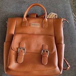 Wrangler Brown Leather Men's Backpack